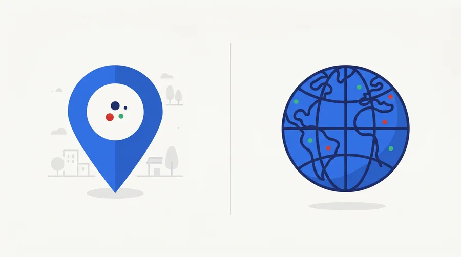 Tableau comparatif des différences entre SEO local et SEO classique