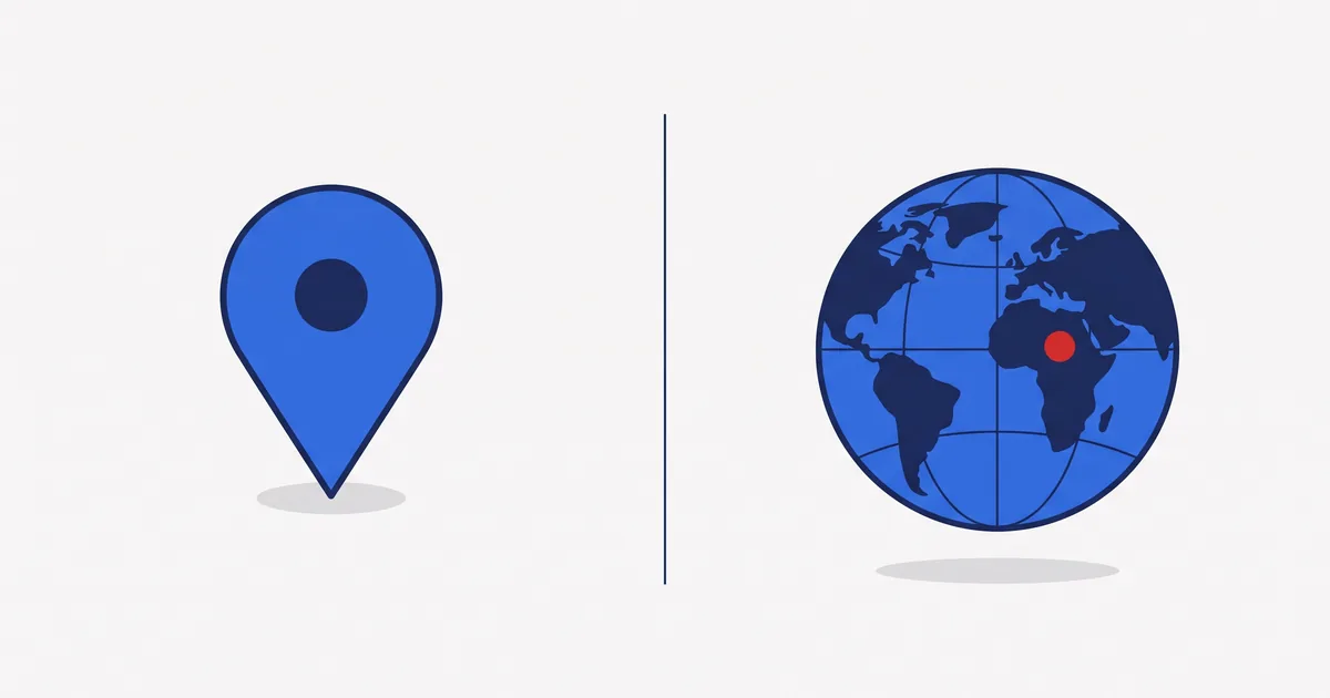 Comparaison visuelle entre le SEO local et le SEO classique pour les entreprises