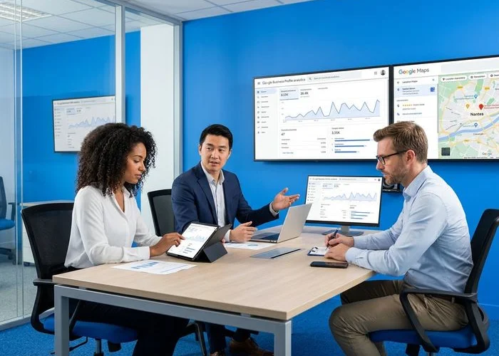 L'équipe de Fiche Suspendue dans leurs bureaux à Nantes